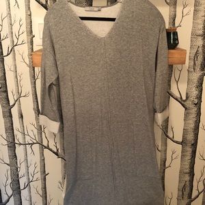 Dalia grey shirt dress with front pockets